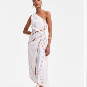 Striped INC Bloom One-Shoulder Dress Bohemian Nordstrom dress